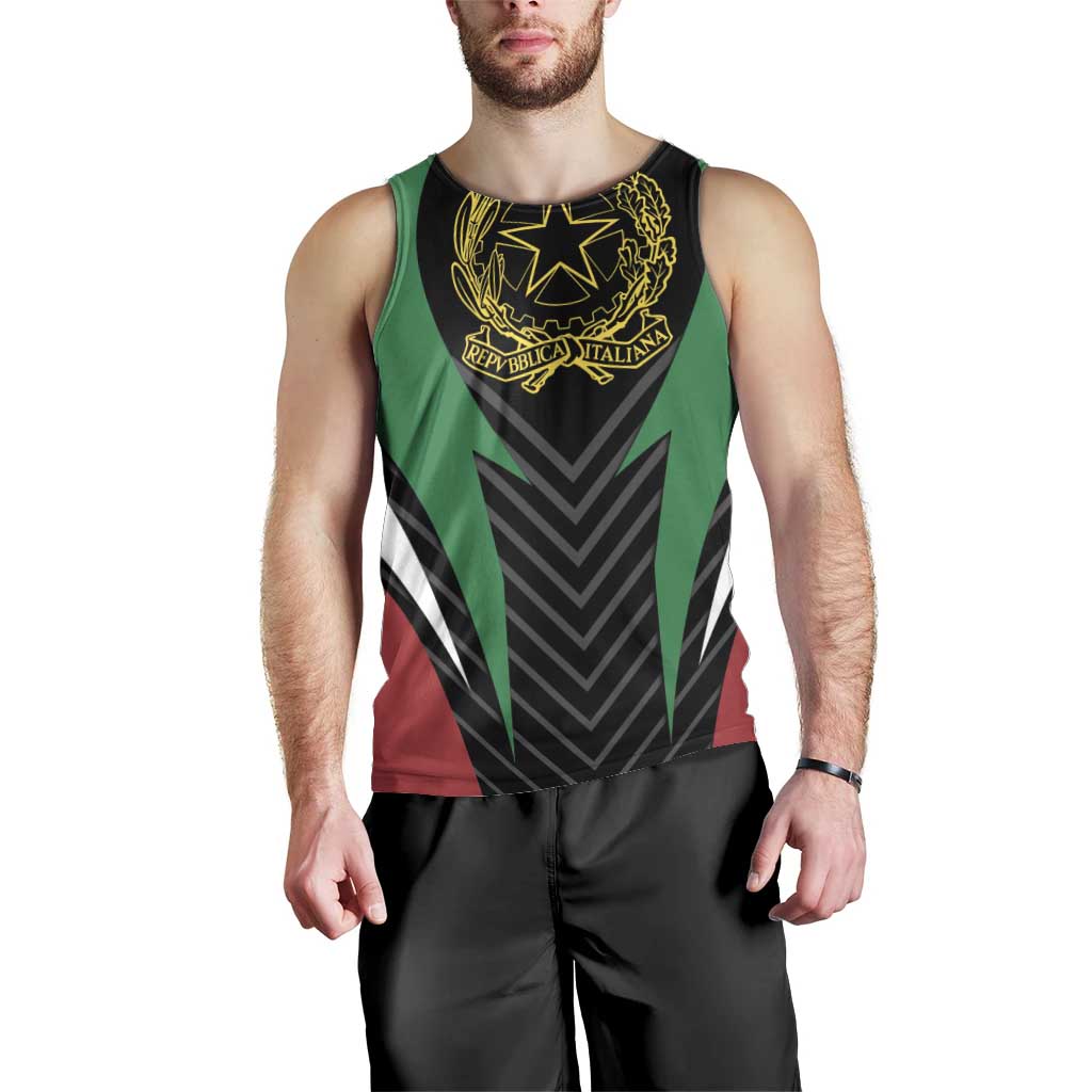 Italian Republic Men Tank Top Simple Coat of Arms