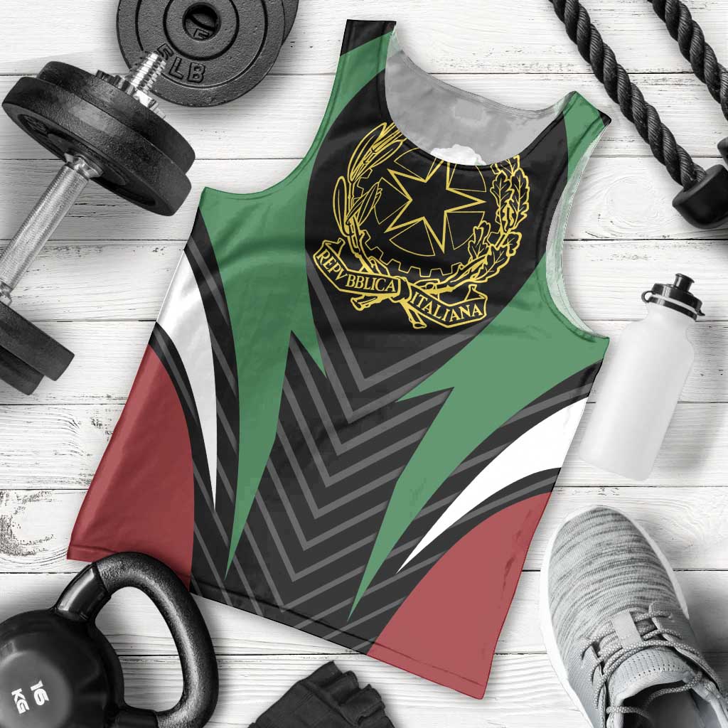 Italian Republic Men Tank Top Simple Coat of Arms