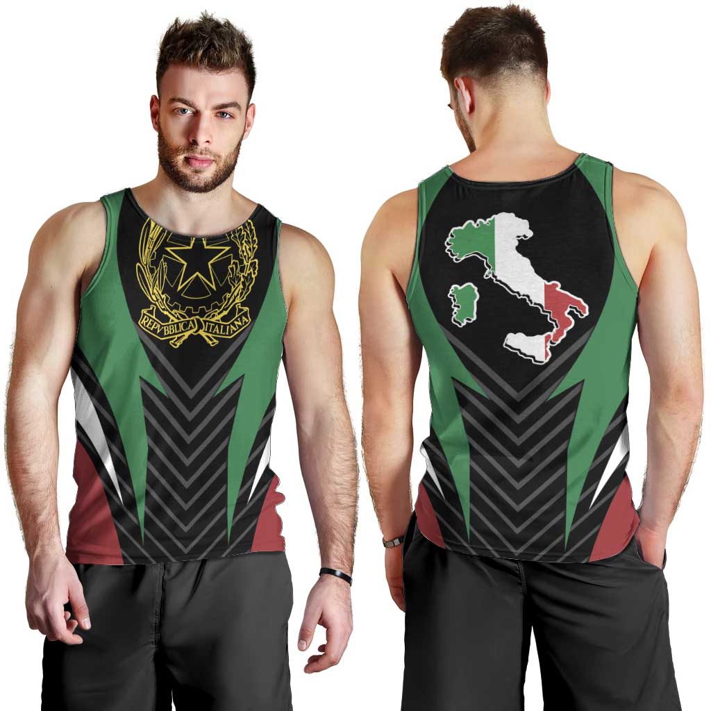 Italian Republic Men Tank Top Simple Coat of Arms