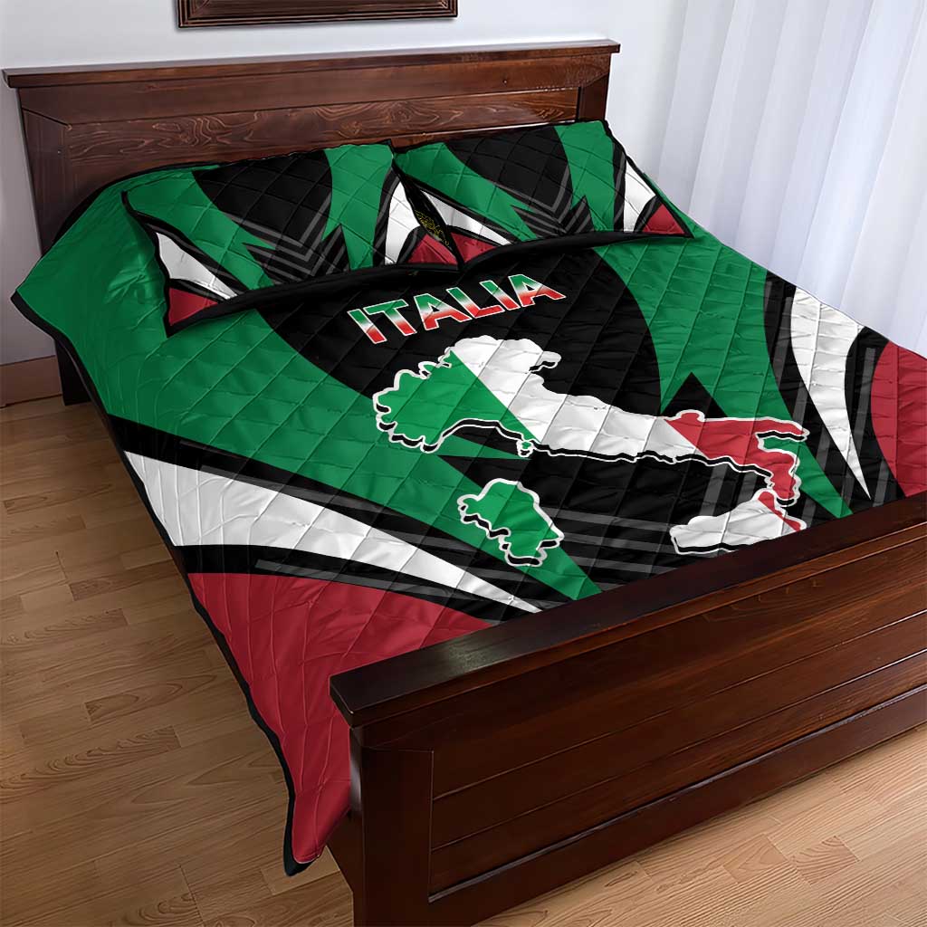 Italian Republic Quilt Bed Set Simple Coat of Arms