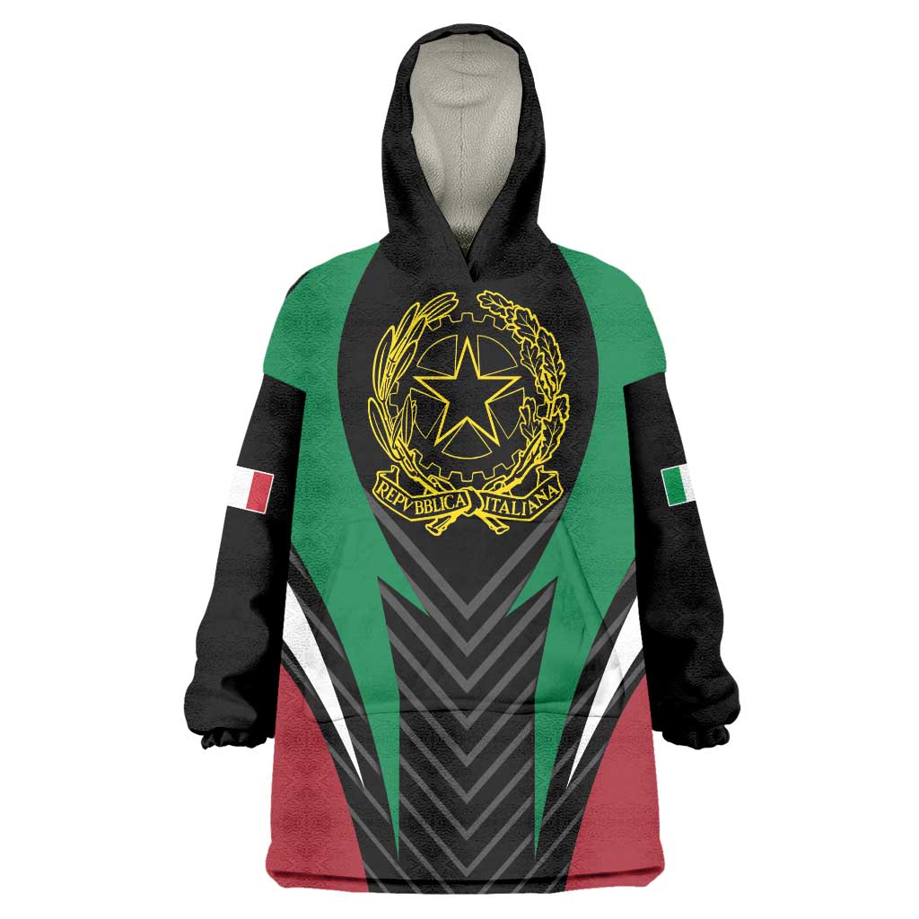 Italian Republic Wearable Blanket Hoodie Simple Coat of Arms