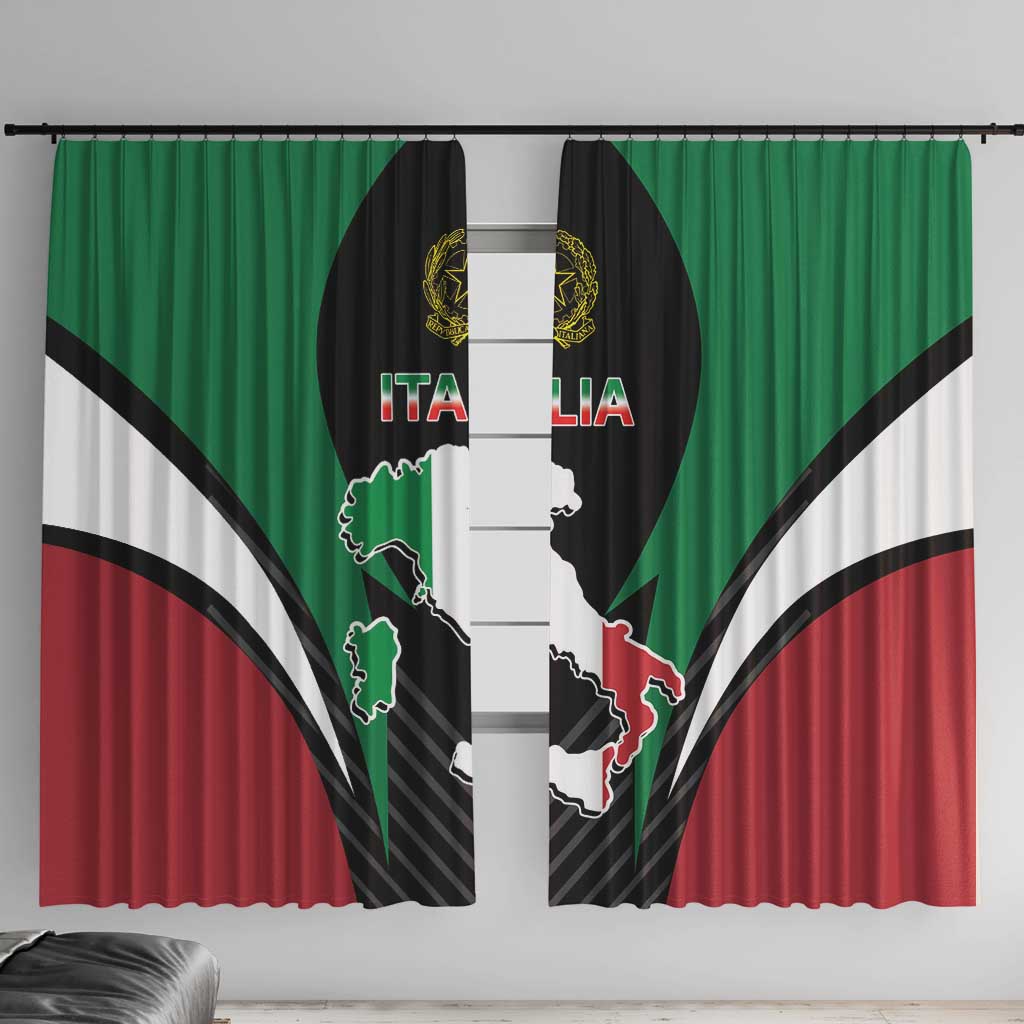 Italian Republic Window Curtain Simple Coat of Arms
