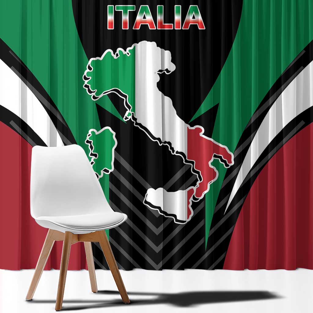 Italian Republic Window Curtain Simple Coat of Arms