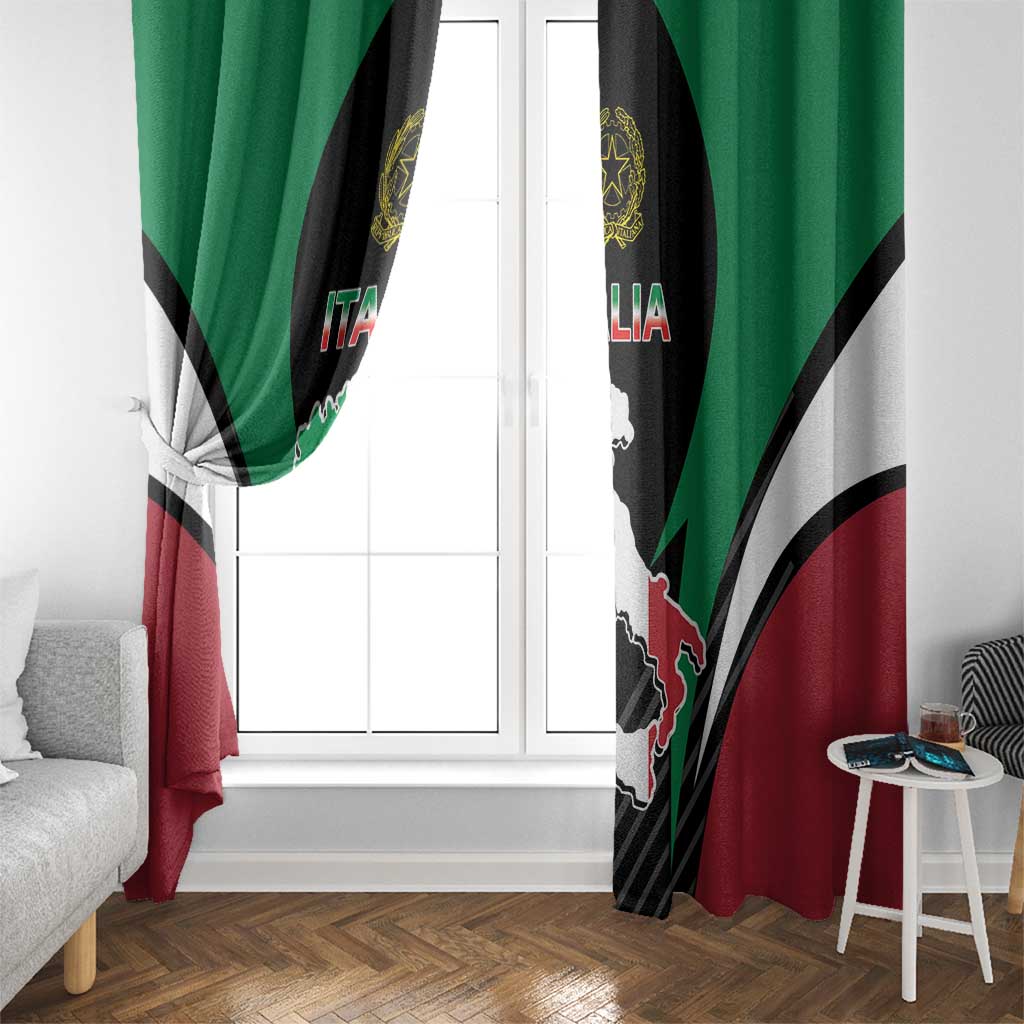Italian Republic Window Curtain Simple Coat of Arms