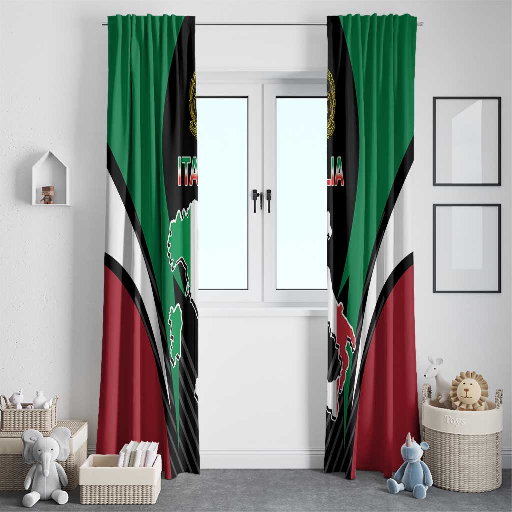 Italian Republic Window Curtain Simple Coat of Arms