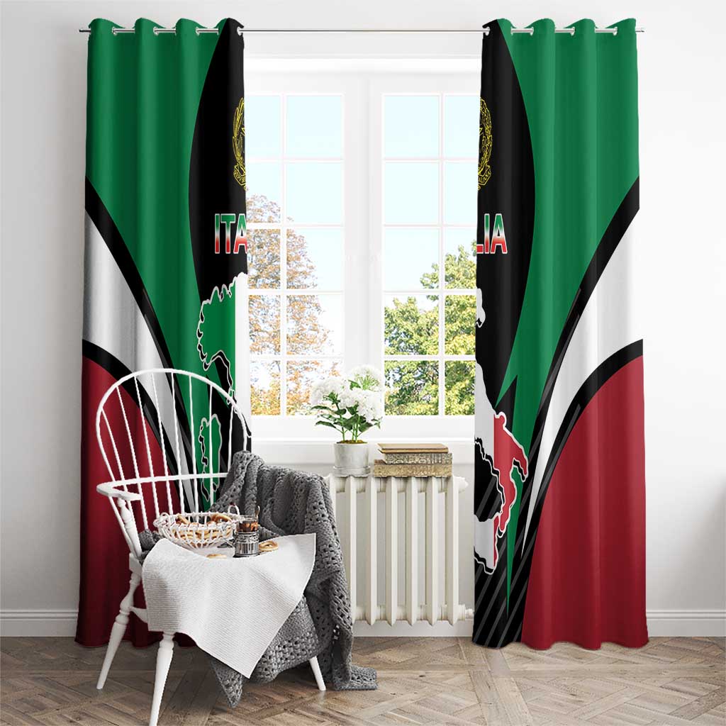 Italian Republic Window Curtain Simple Coat of Arms