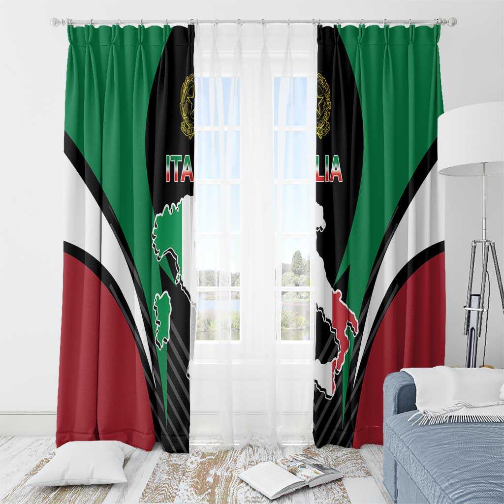 Italian Republic Window Curtain Simple Coat of Arms