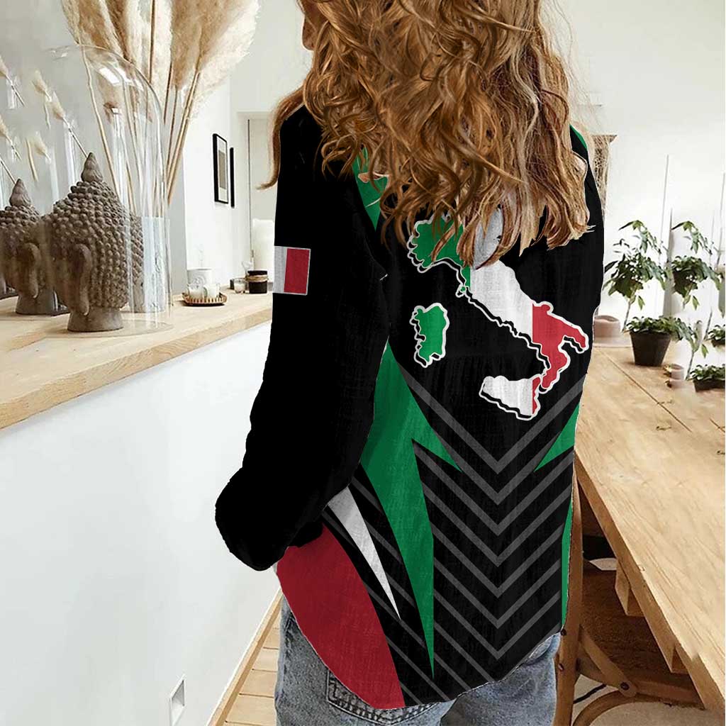 Italian Republic Women Casual Shirt Simple Coat of Arms