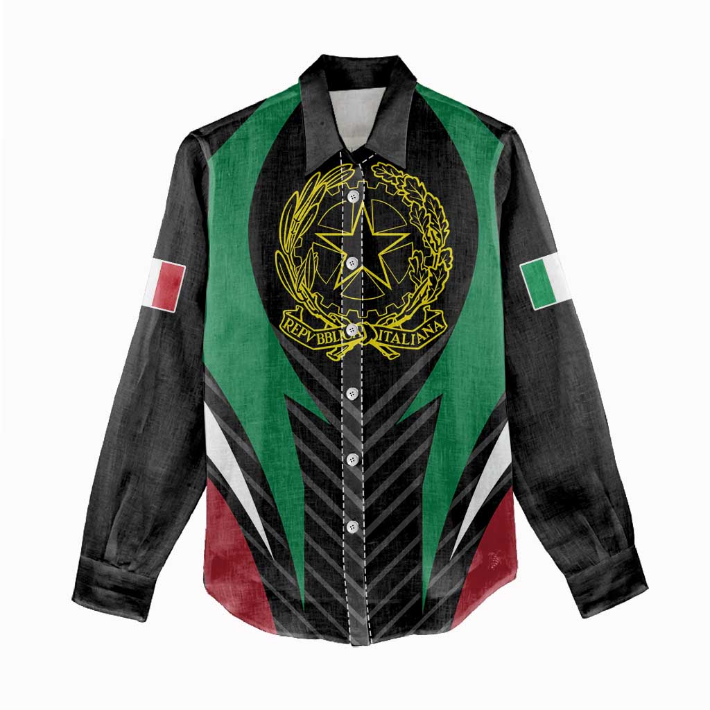 Italian Republic Women Casual Shirt Simple Coat of Arms