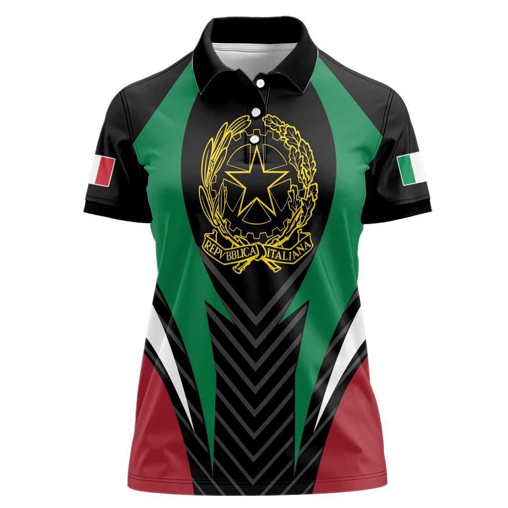 Italian Republic Women Polo Shirt Simple Coat of Arms