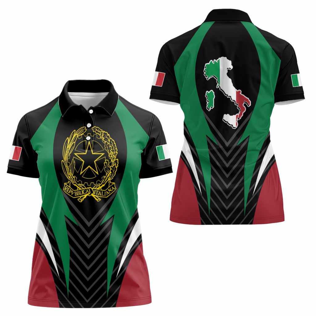 Italian Republic Women Polo Shirt Simple Coat of Arms
