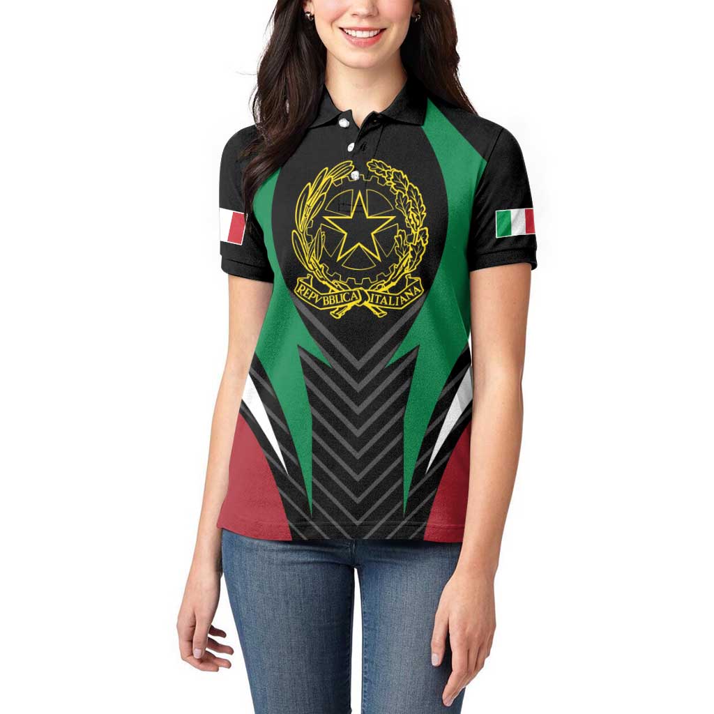 Italian Republic Women Polo Shirt Simple Coat of Arms