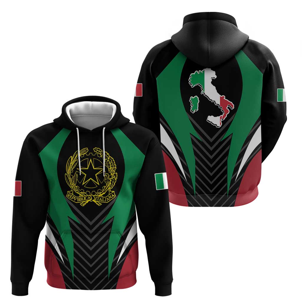 Italian Republic Zip Hoodie Simple Coat of Arms LT17 - Wonder Print Shop
