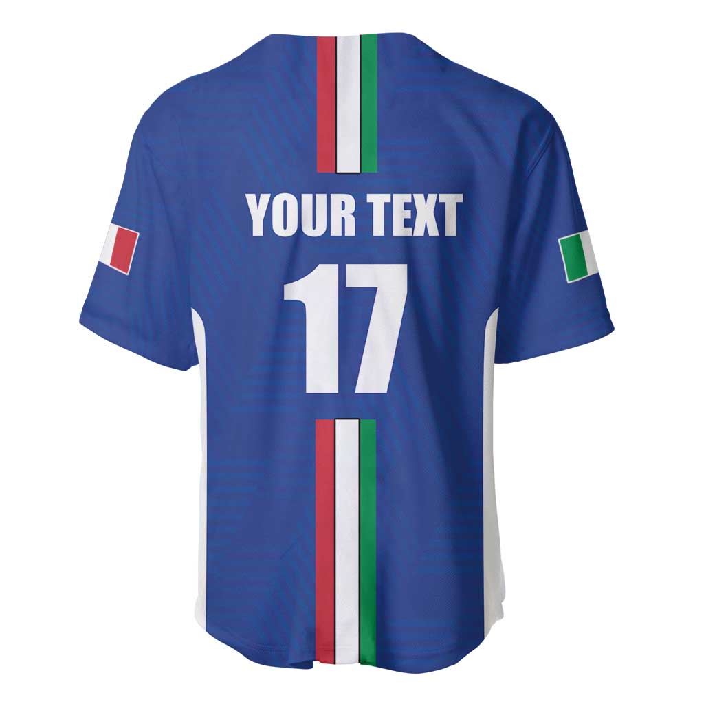 Italian Football Custom Baseball Jersey Sporty Style