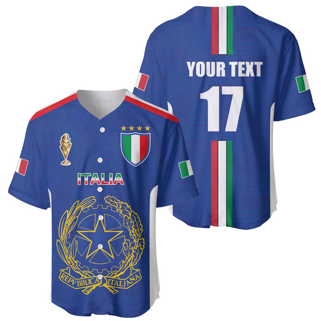 Italian Football Custom Baseball Jersey Sporty Style