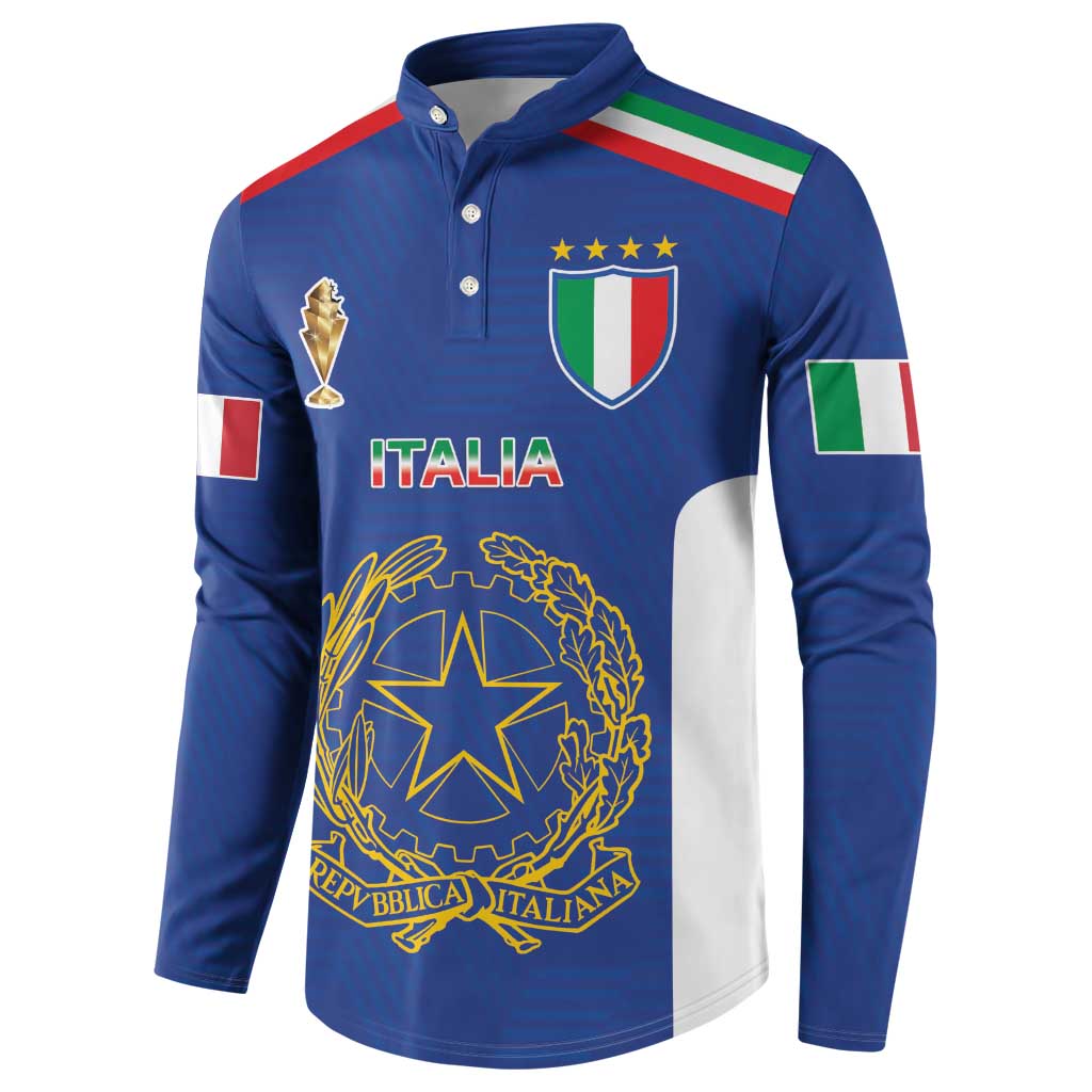Italian Football Custom Button Sweatshirt Sporty Style
