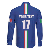 Italian Football Custom Family Matching Off The Shoulder Long Sleeve Dress and Hawaiian Shirt Sporty Style