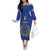 Italian Football Custom Family Matching Off The Shoulder Long Sleeve Dress and Hawaiian Shirt Sporty Style