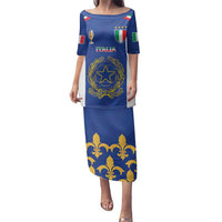 Italian Football Custom Family Matching Puletasi and Hawaiian Shirt Sporty Style