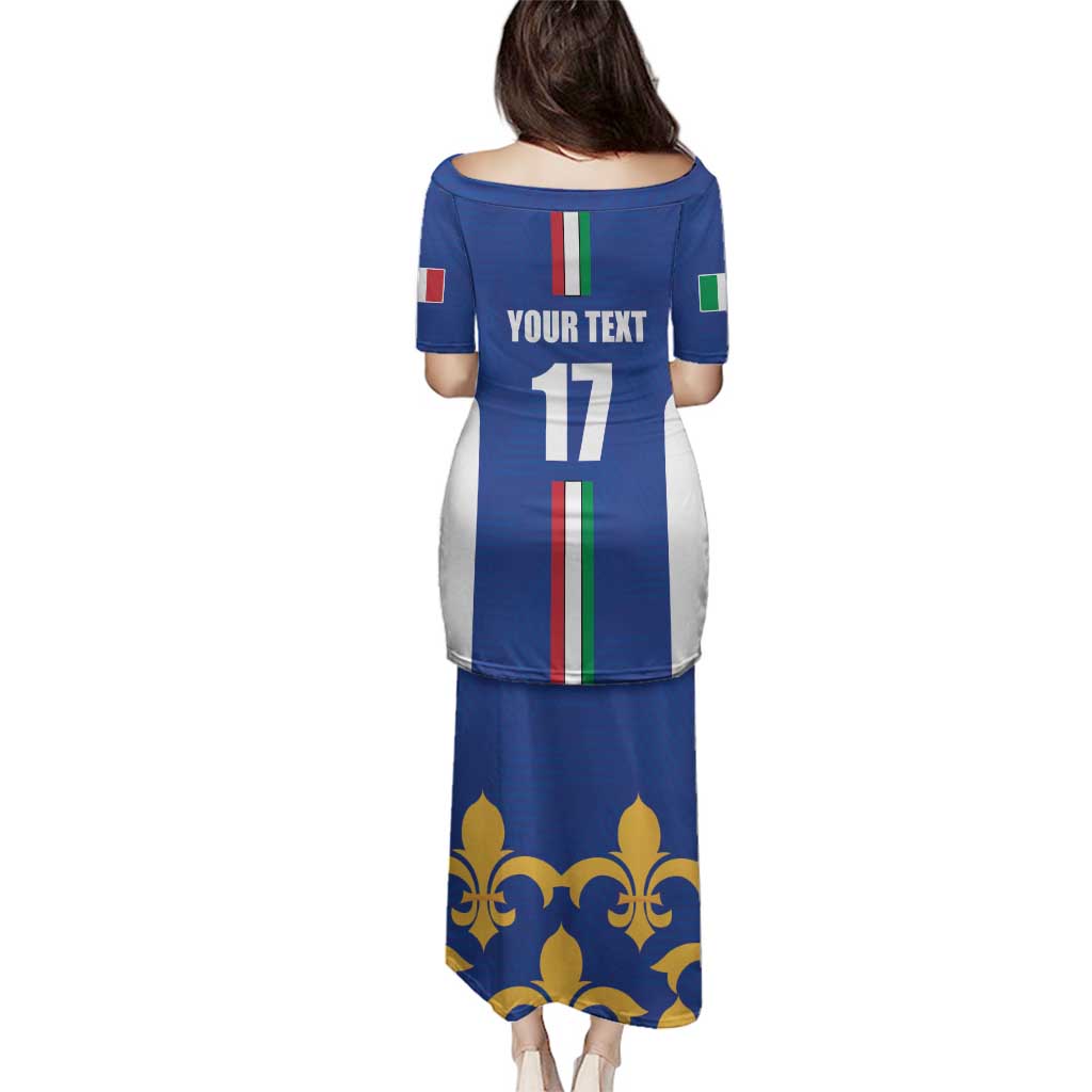 Italian Football Custom Family Matching Puletasi and Hawaiian Shirt Sporty Style