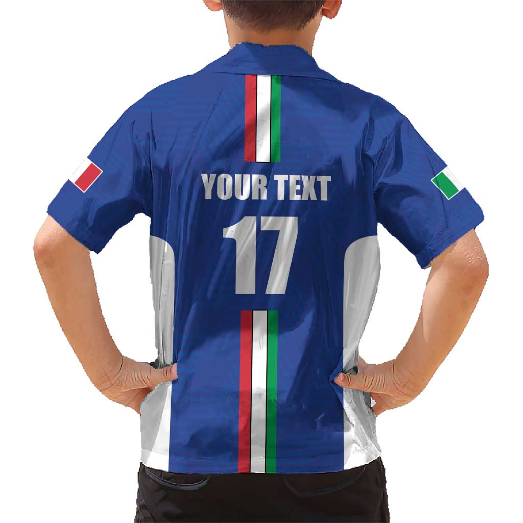 Italian Football Custom Family Matching Short Sleeve Bodycon Dress and Hawaiian Shirt Sporty Style