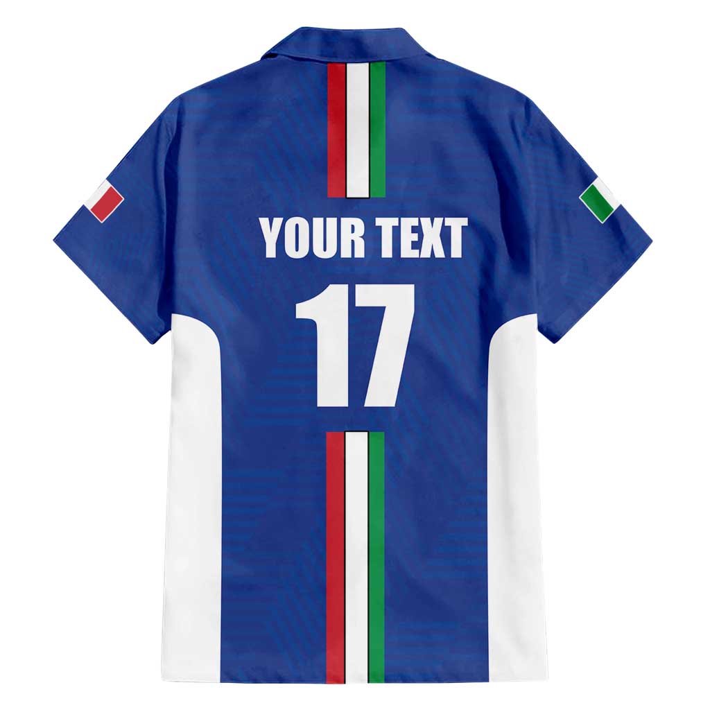 Italian Football Custom Family Matching Short Sleeve Bodycon Dress and Hawaiian Shirt Sporty Style