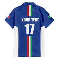 Italian Football Custom Family Matching Short Sleeve Bodycon Dress and Hawaiian Shirt Sporty Style