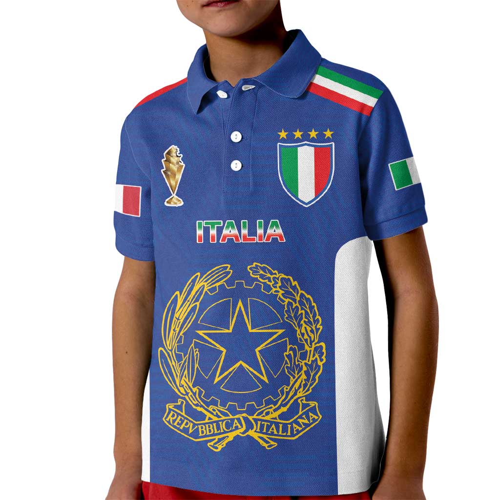 Italian Football Custom Kid Polo Shirt Sporty Style