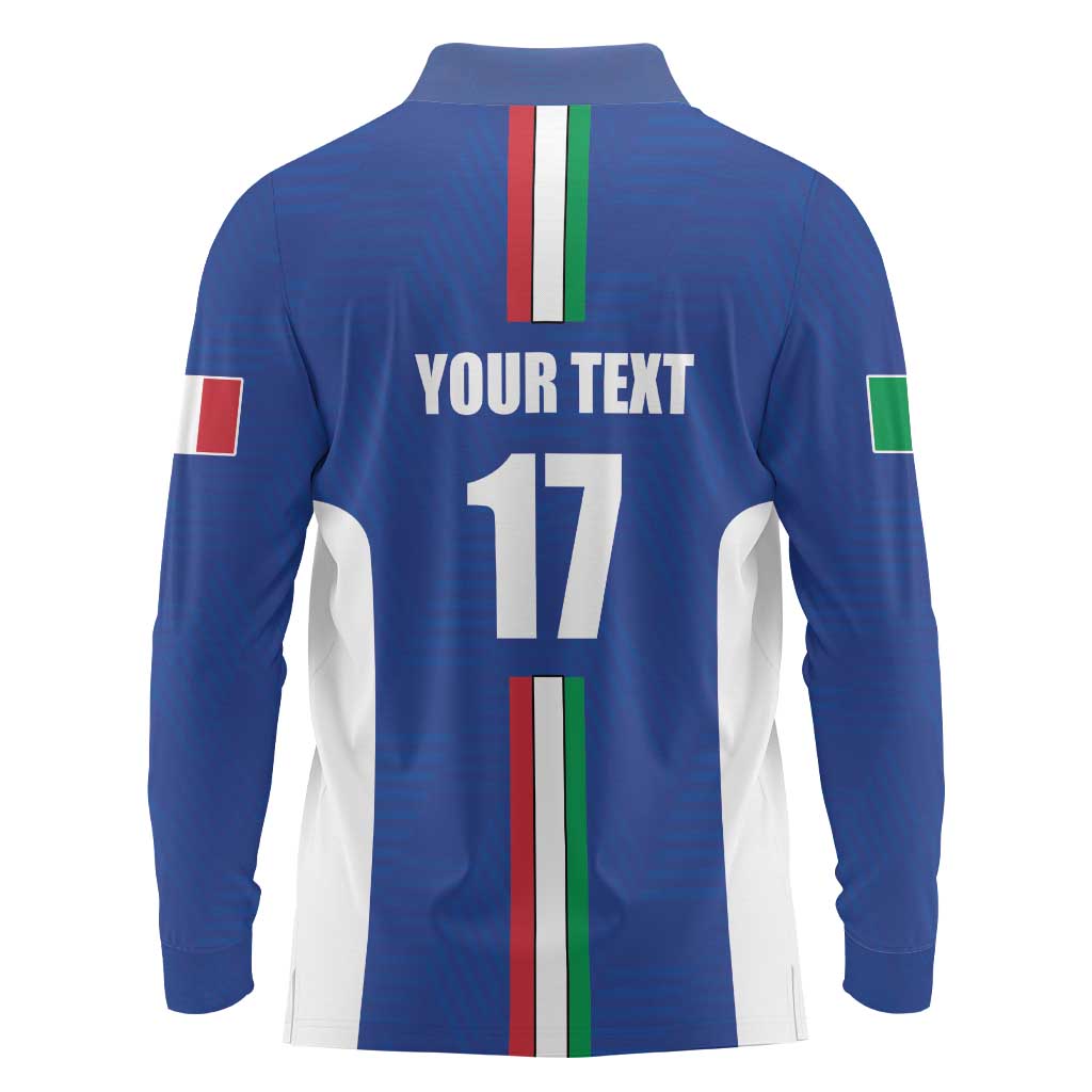 Italian Football Custom Long Sleeve Polo Shirt Sporty Style