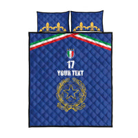 Italian Football Custom Quilt Bed Set Sporty Style