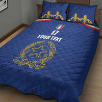 Italian Football Custom Quilt Bed Set Sporty Style