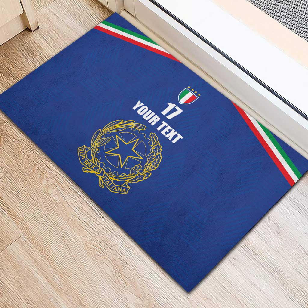 Italian Football Custom Rubber Doormat Sporty Style