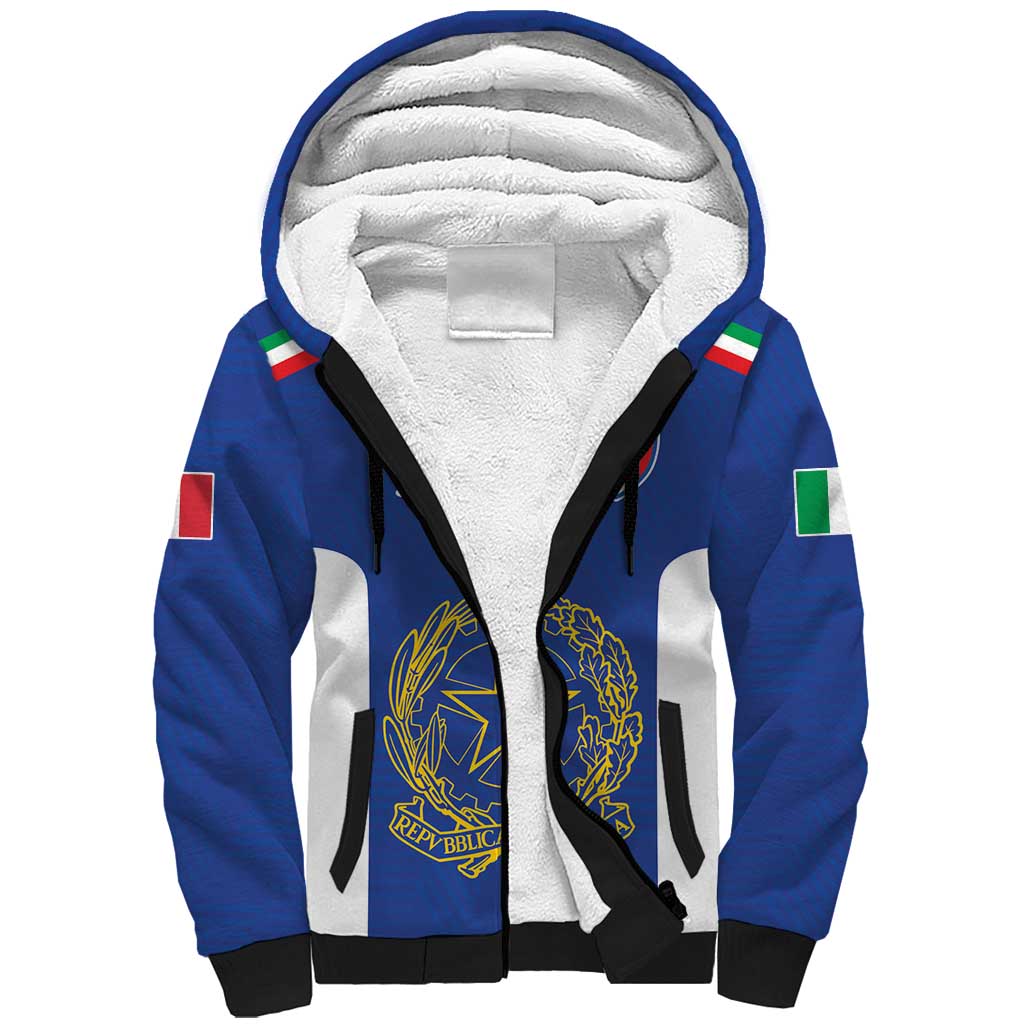 Italian Football Custom Sherpa Hoodie Sporty Style