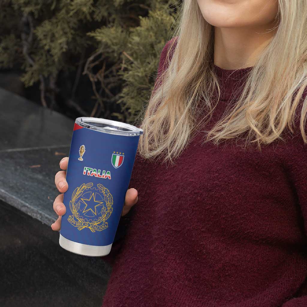 Italian Football Custom Tumbler Cup Sporty Style