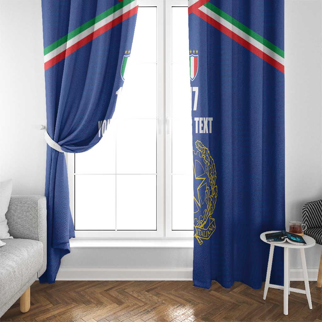 Italian Football Custom Window Curtain Sporty Style