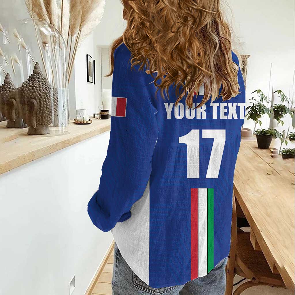 Italian Football Custom Women Casual Shirt Sporty Style