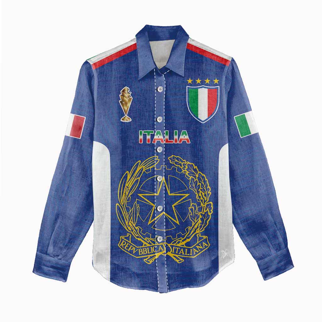Italian Football Custom Women Casual Shirt Sporty Style