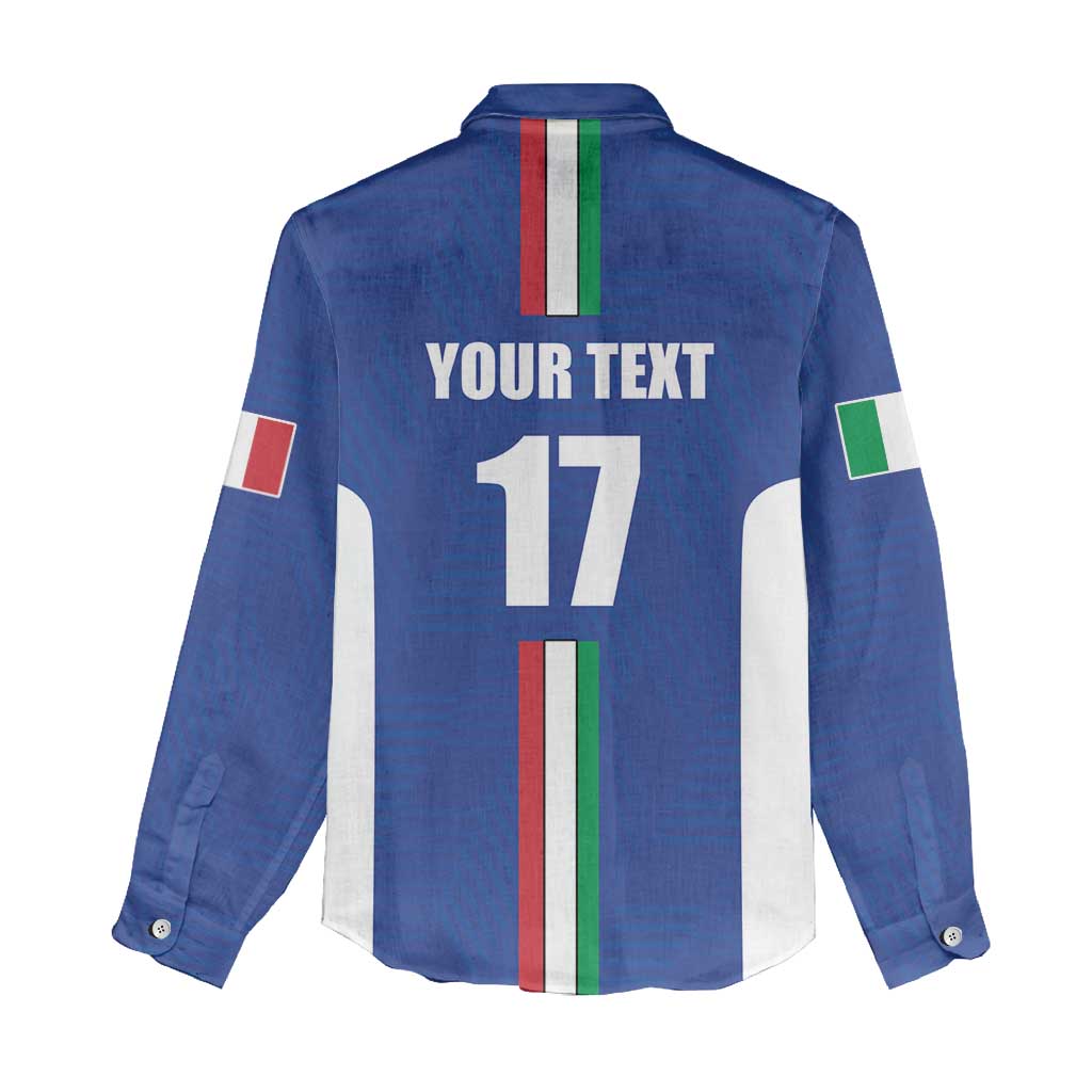 Italian Football Custom Women Casual Shirt Sporty Style