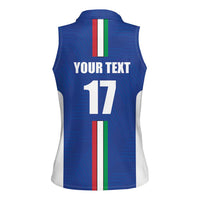 Italian Football Custom Women Sleeveless Polo Shirt Sporty Style