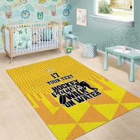 Custom Sweden Ice Hokey Go Champions Area Rug Gold Style