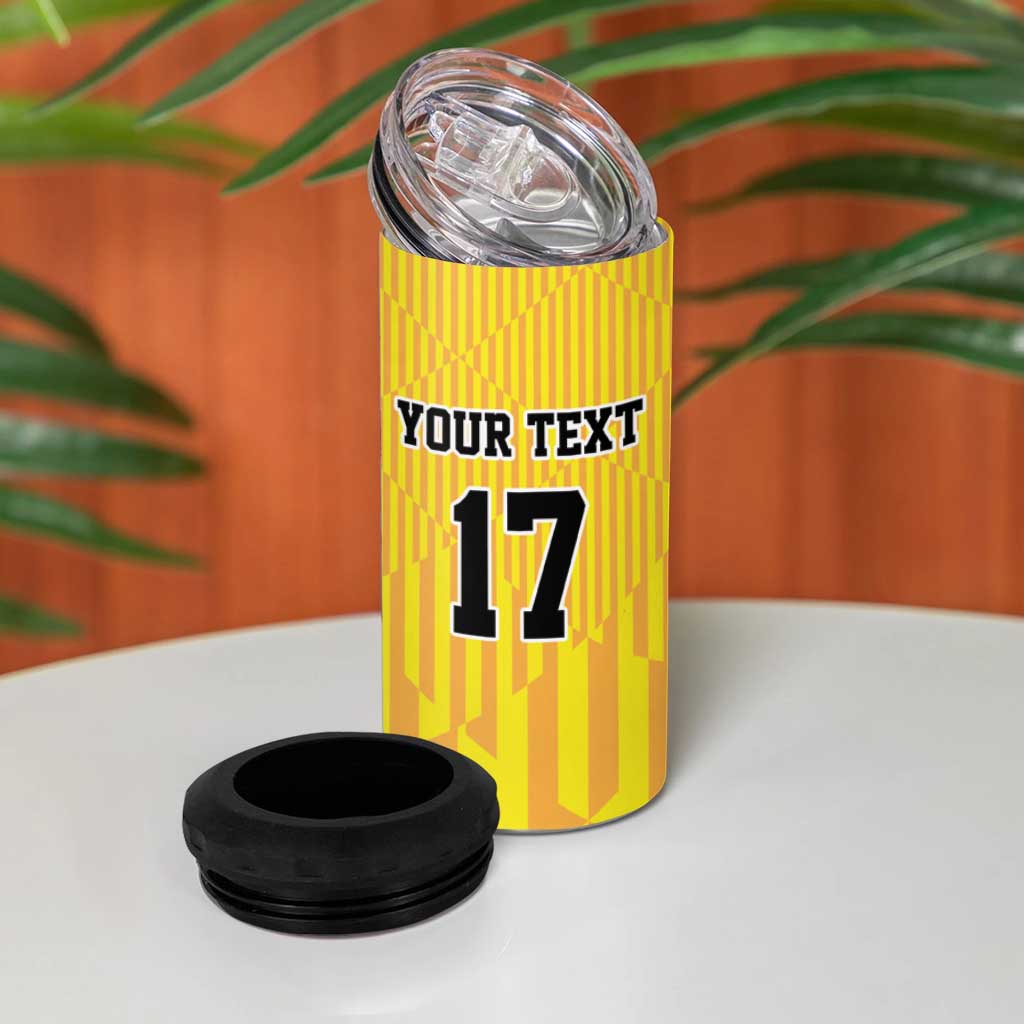 Custom Sweden Ice Hokey Go Champions 4 in 1 Can Cooler Tumbler Gold Style