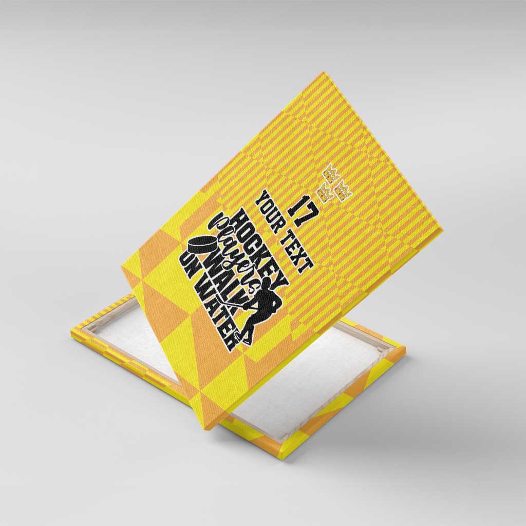 Custom Sweden Ice Hokey Go Champions Canvas Wall Art Gold Style