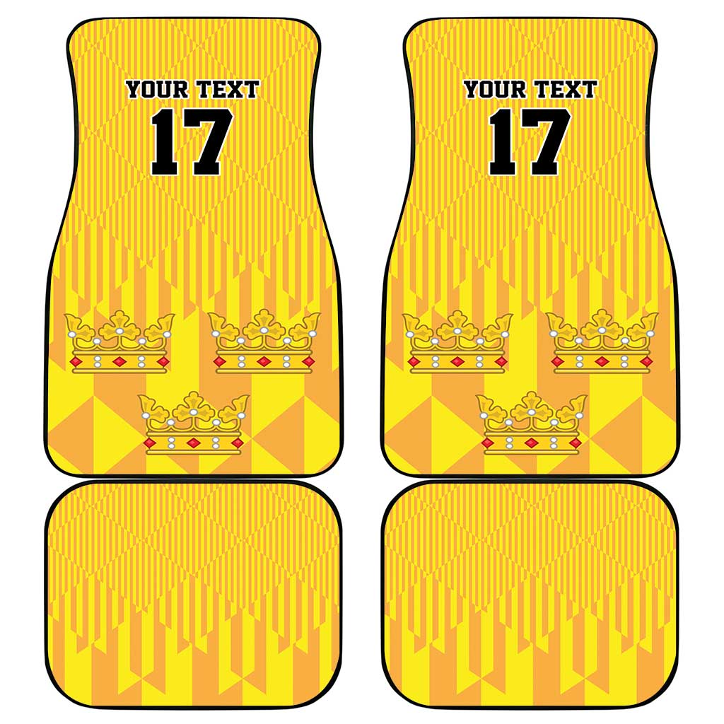 Custom Sweden Ice Hokey Go Champions Car Mats Gold Style