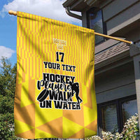 Custom Sweden Ice Hokey Go Champions Garden Flag Gold Style