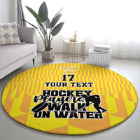 Custom Sweden Ice Hokey Go Champions Round Carpet Gold Style