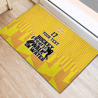 Custom Sweden Ice Hokey Go Champions Rubber Doormat Gold Style