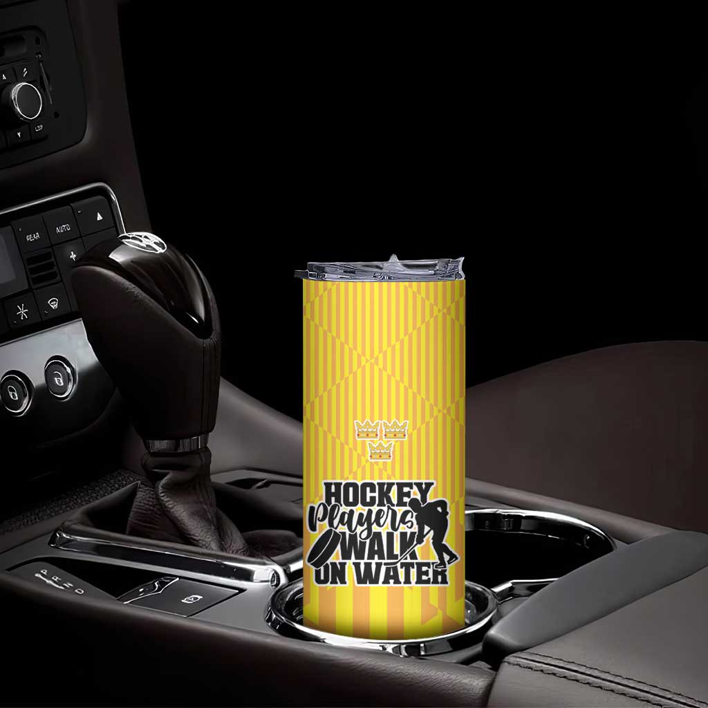 Custom Sweden Ice Hokey Go Champions Skinny Tumbler Gold Style