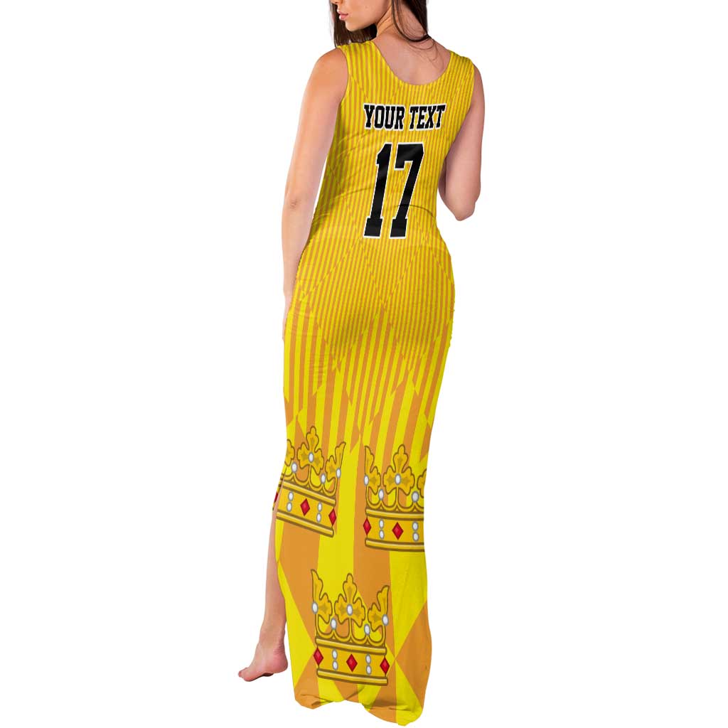 Custom Sweden Ice Hokey Go Champions Tank Maxi Dress Gold Style