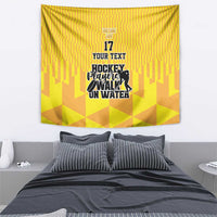Custom Sweden Ice Hokey Go Champions Tapestry Gold Style