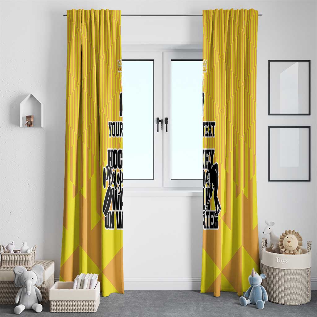 Custom Sweden Ice Hokey Go Champions Window Curtain Gold Style